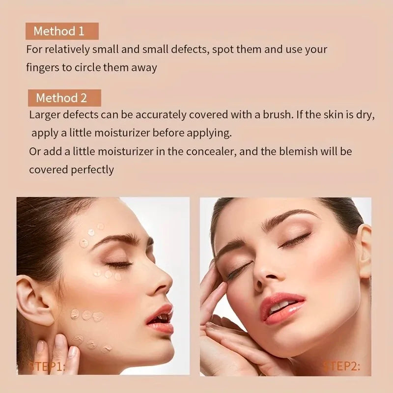 Full Coverage Waterproof Concealer – Hides Tattoos, Scars & Blemishes, Natural Matte Foundation for All Skin Tones, Long-Lasting