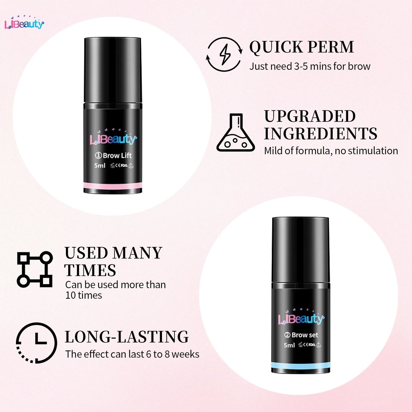 Libeauty Eyebrow Lamination Kit Eyebrow Lift Kit Lasting 8 Weeks With Brush For Fuller Feathered Eyebrows Professional Home Use