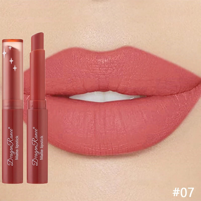 Nude Matte Lipstick Waterproof Nude Pink Lip Sticks Not Fading Sexy Red Velvet Lipsticks for Women Make Up Lasting Lip Cosmetics