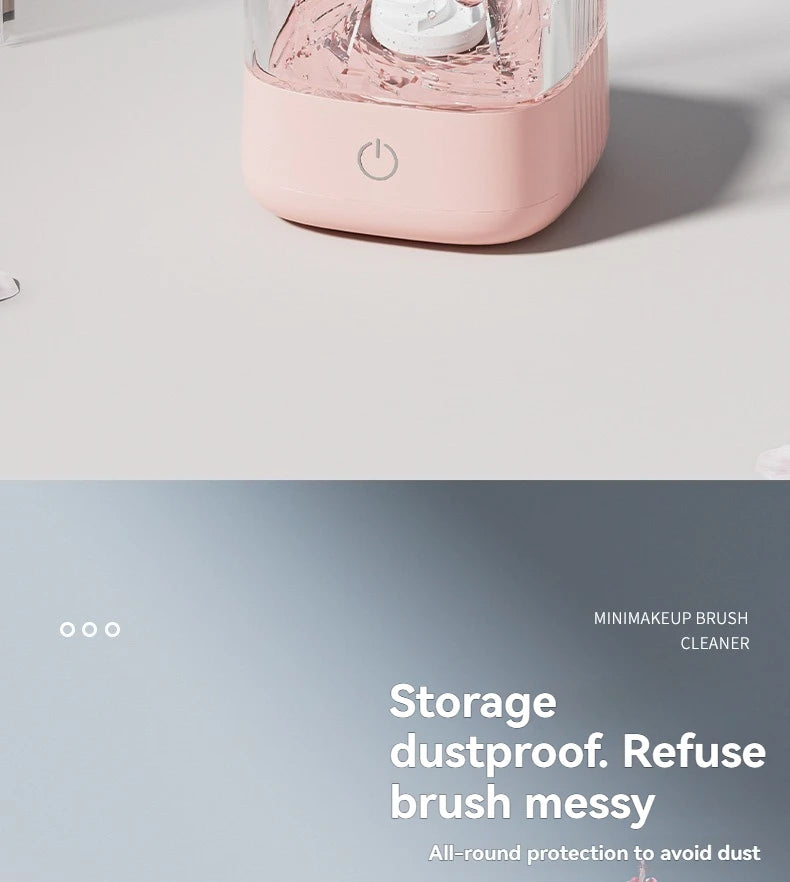 2025 New USB Electric Makeup Brush Cleaner Rechargeable Makeup Brushes Cleaning Tool Automatic Makeup Brush Cleaning Stand Devic