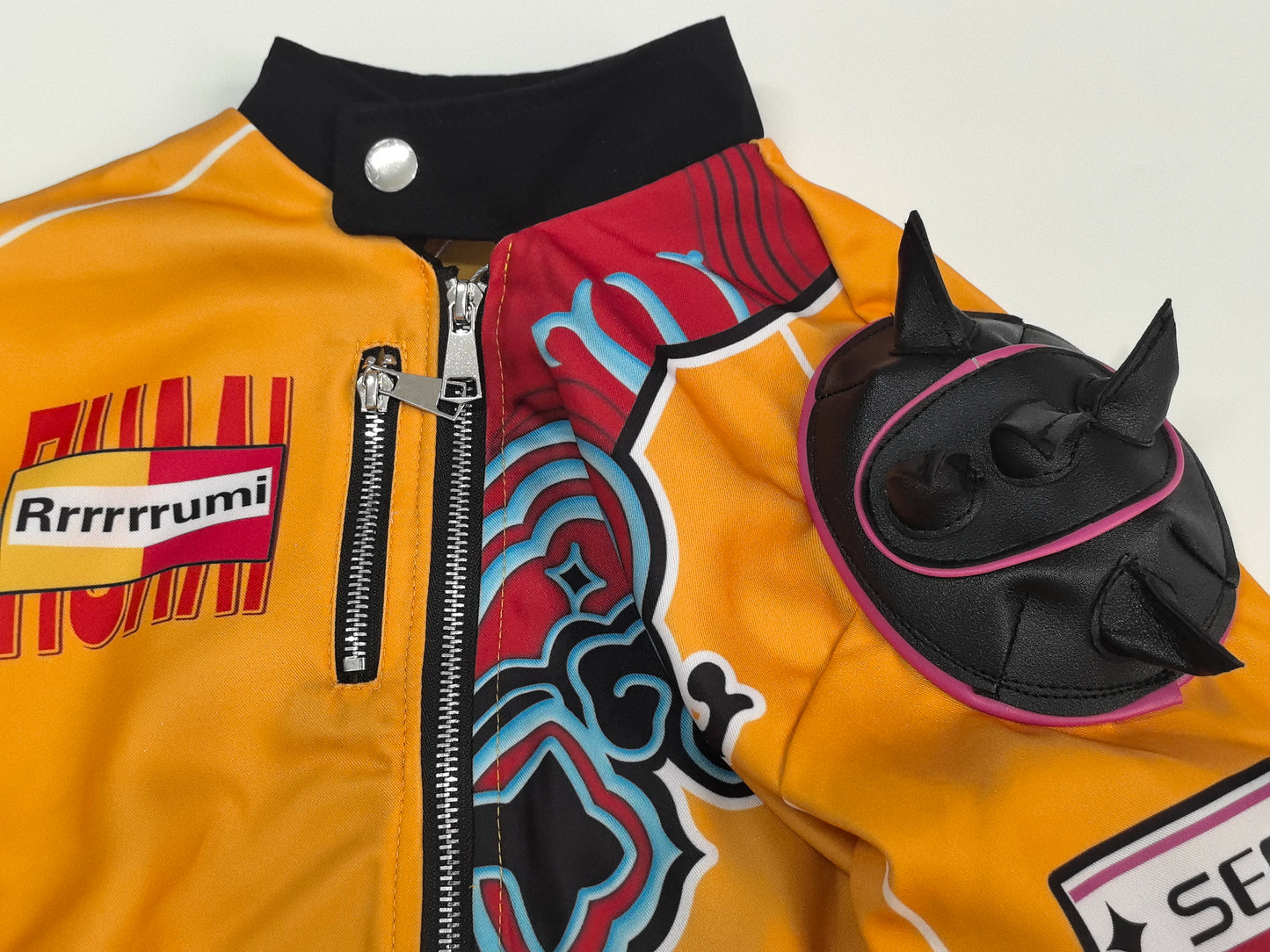 Rumi Cosplay Costume Anime Movie KPop Demon Hunters Yellow Jacket Huntrix Uniform Earrings Shorts Halloween Women Girls