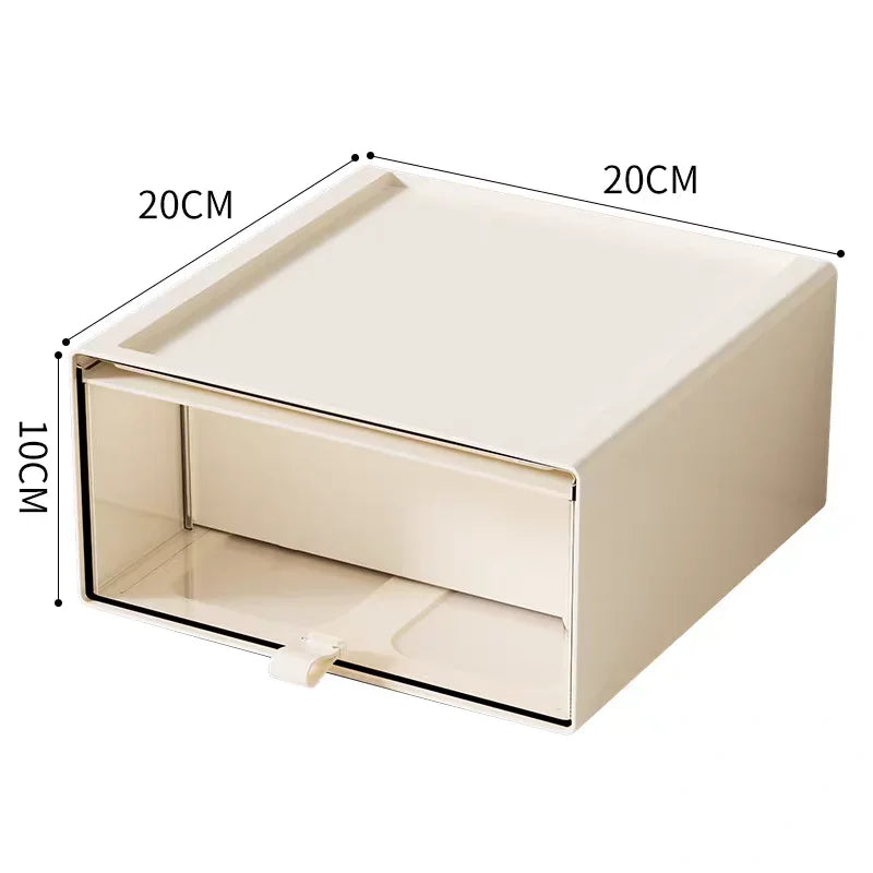 Storage Box with Drawers – Desktop Organizer, Display Case for Collectibles, Office Storage ContainerCustomizable Combination