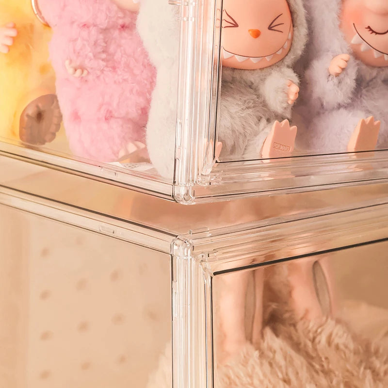 Labubu large summer display box blind box storage display rack, Labubu plastic transparent acrylic display cabinet