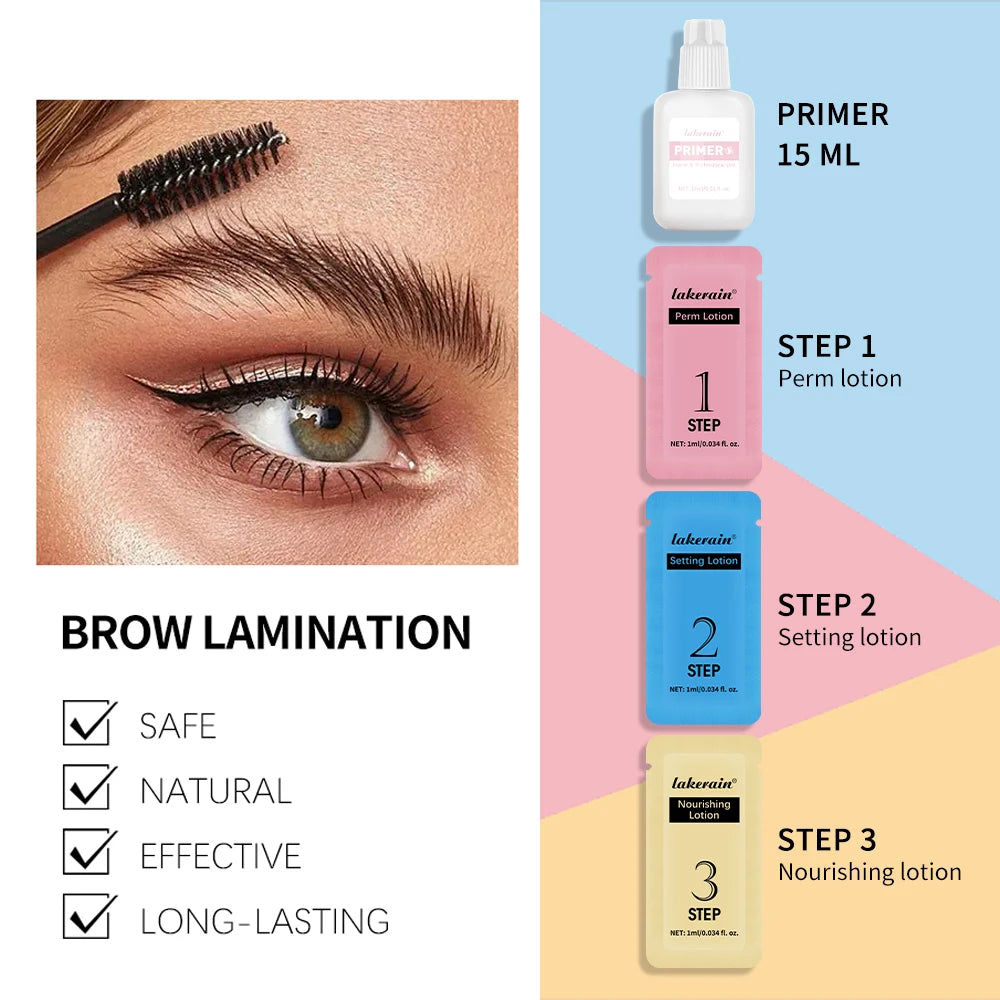 Brow Lamination Kit At Home DIY Eyebrow Lamination Kit Professional Eye Brow Perm Kit Instant DIY Eyebrow Lift Kit for Fuller
