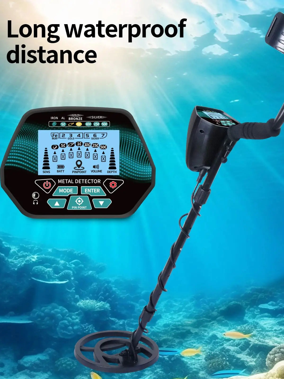 Underground Metal Detector GT620G High Sensitivity Liquid Crystal Professional Gold Hunter Circuit  Waterproof Coil