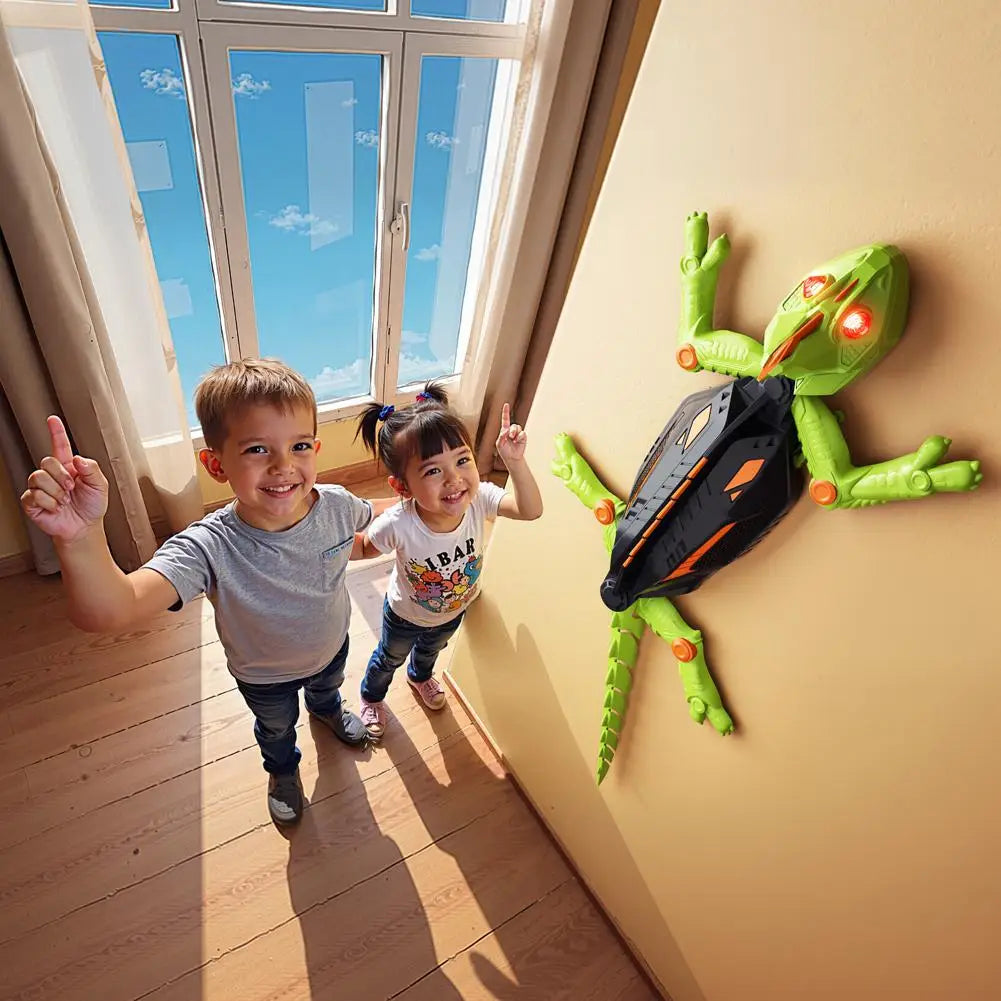 Remote Control Wall Climbing Gecko Robot Toy for Kids, Rechargeable, Halloween Novelty Gift, Anti-Fall Design, Easy to Operate