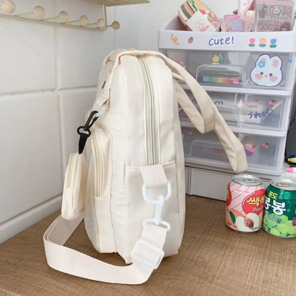 Clear Small Ita Bag Multi-purpose Transparent Pocket Pin Display Bag with Silk Ribbon Japanese Style Pin Display Backpack Girls