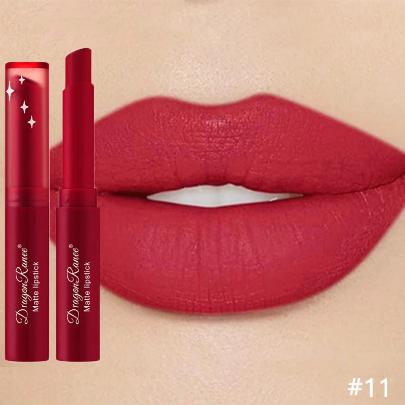 Nude Matte Lipstick Waterproof Nude Pink Lip Sticks Not Fading Sexy Red Velvet Lipsticks for Women Make Up Lasting Lip Cosmetics