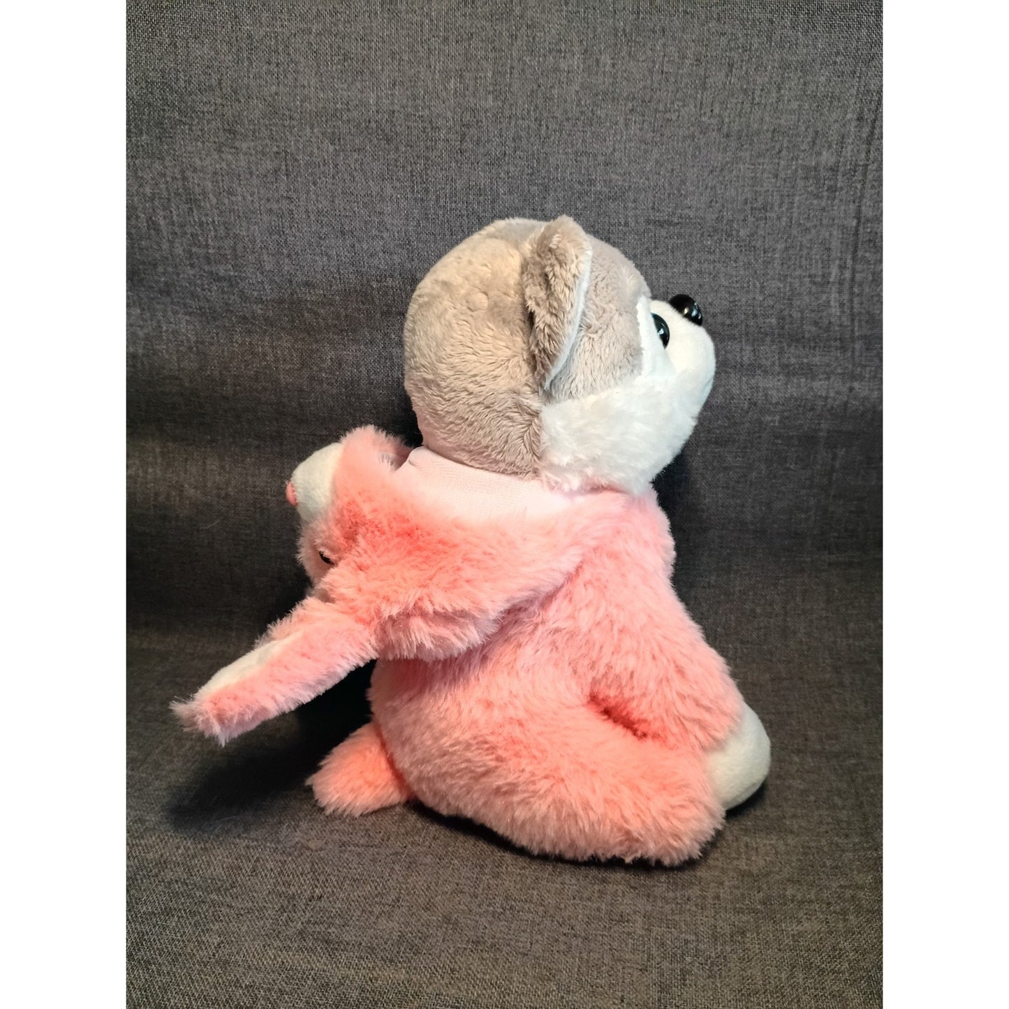 Baboli Husky wearing Pink Bunny Costume