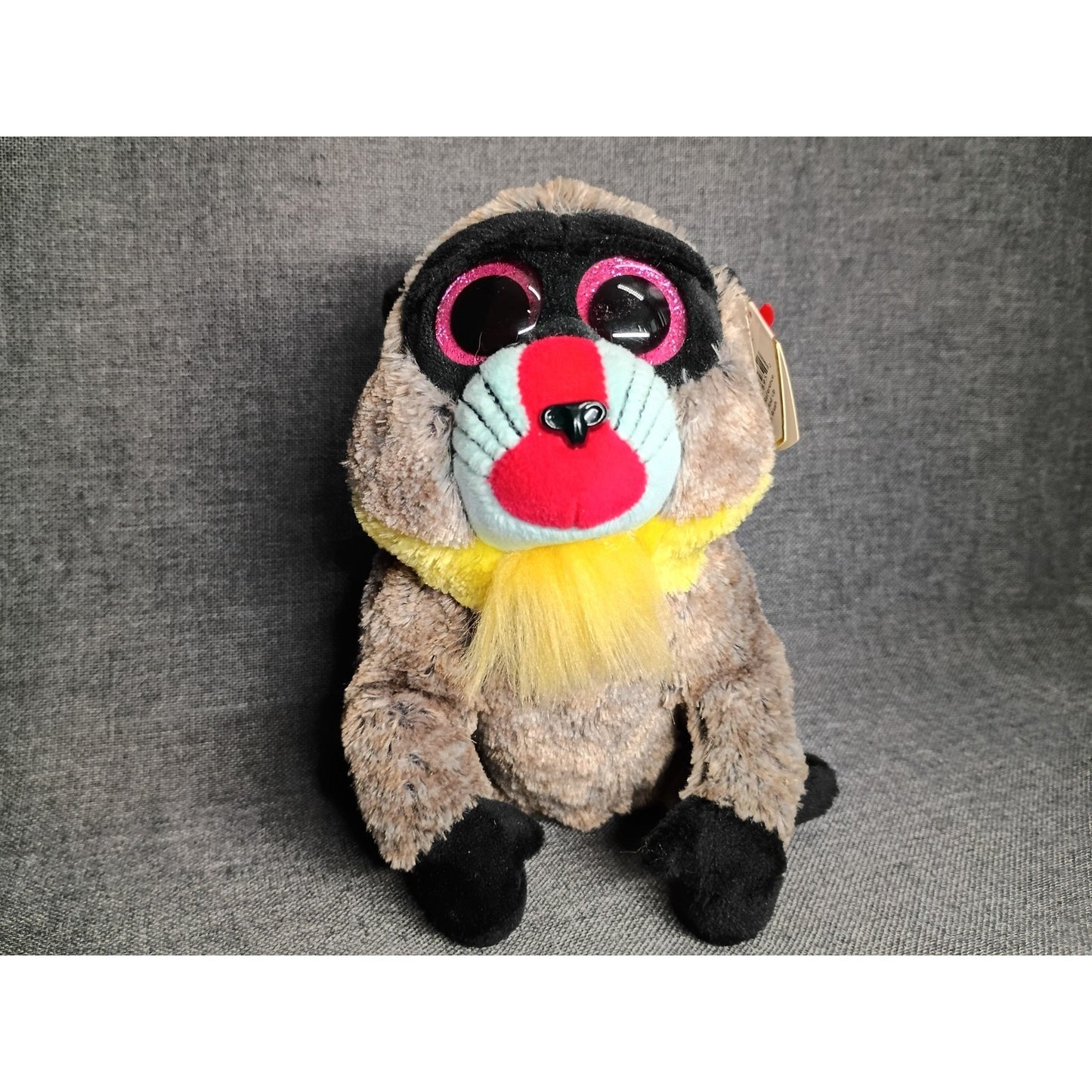 TY Beanie Boos 6" WASABI Baboon Plush Stuffed Animal Toy Heart Tags