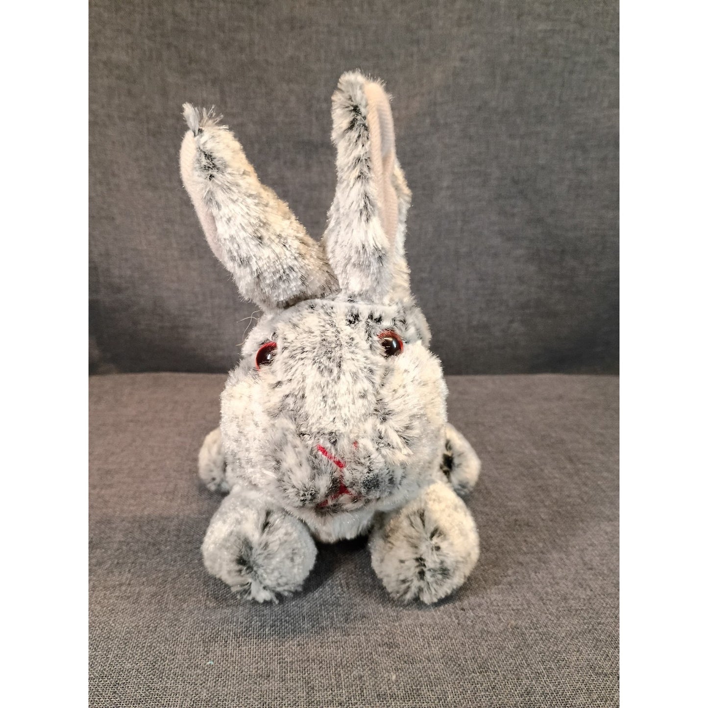 Bunny Plush Stuffed Animal Speckle Black 9.5" Fengtuo International