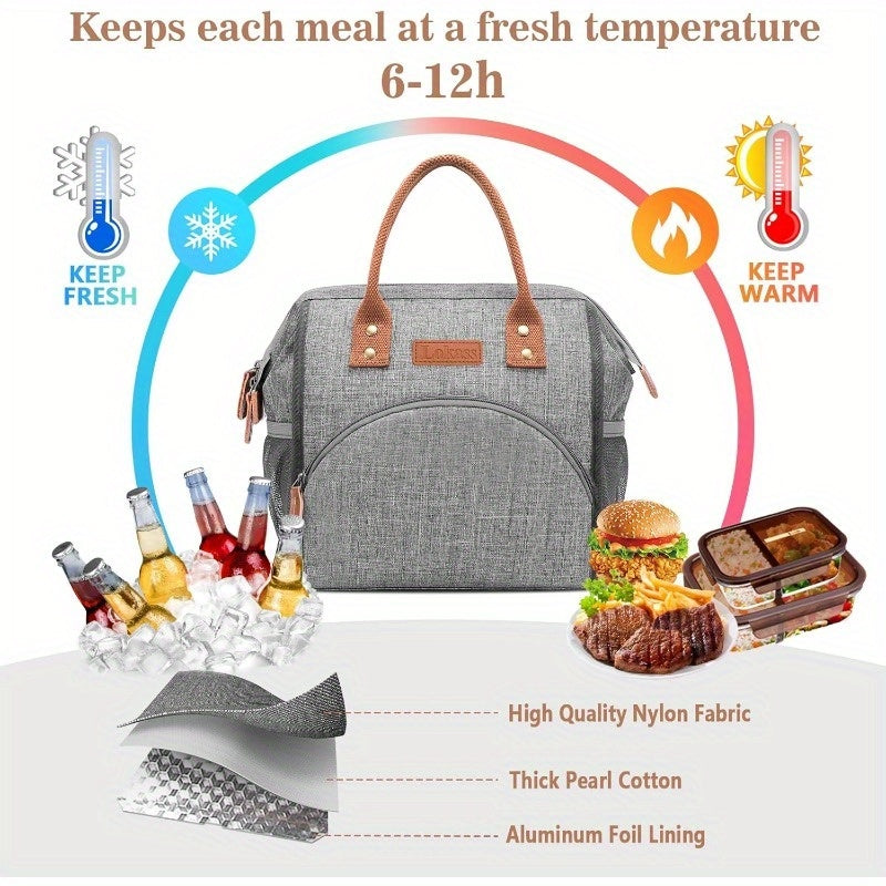 Insulated Lunch Bag for Women and Men-Reusable 2.64gal Lunch Box for Women - Leakproof Tote Cooler Bag for Adults Work, Beach, Travel, Picnic (Non-Food Contact)