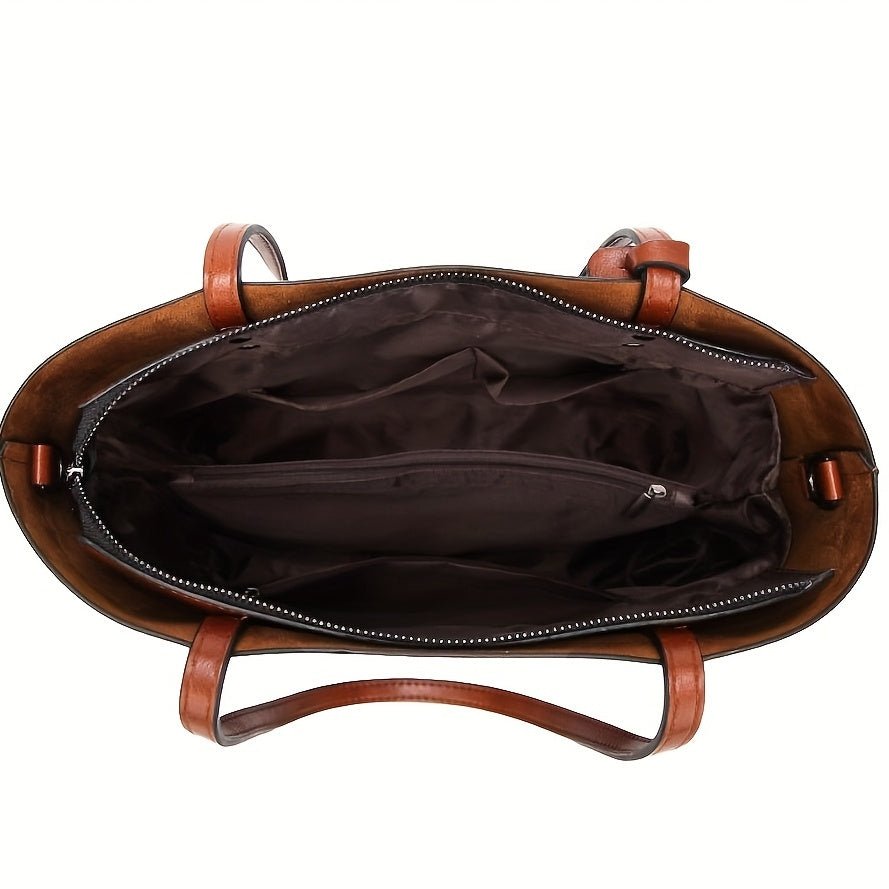 Women Handbags Tote Bag Soft Retro Designer Large Capacity Multi-Pocket Casual Ladies Shoulder Bag Mother'S Day Gift Adjustable Shoulder Strap Purse Cheap