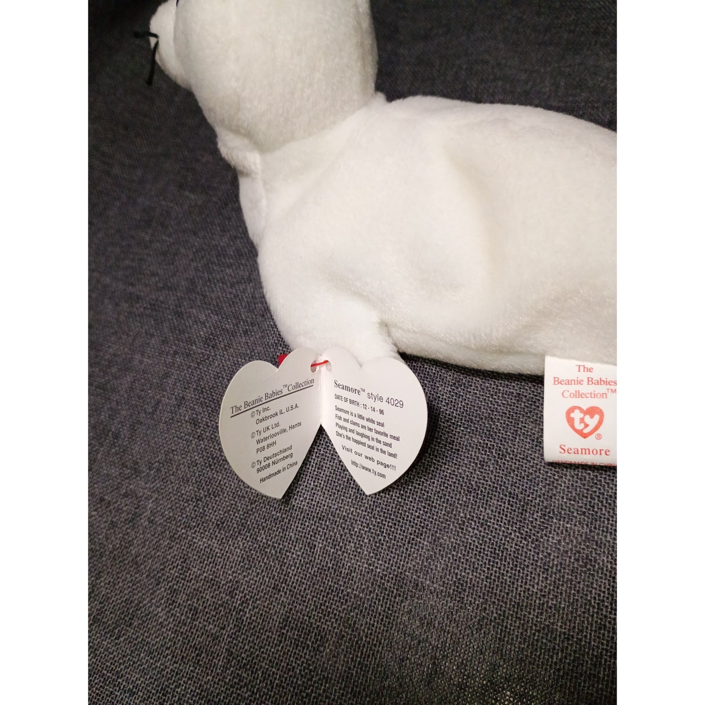 NWT Rare 1996 Ty Beanie Baby Seamore the Seal