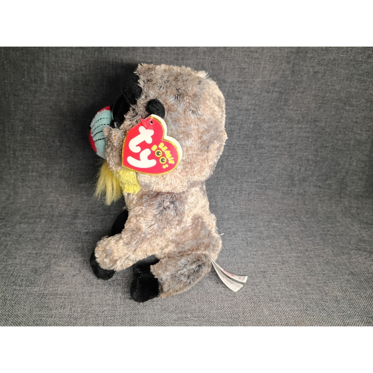 TY Beanie Boos 6" WASABI Baboon Plush Stuffed Animal Toy Heart Tags