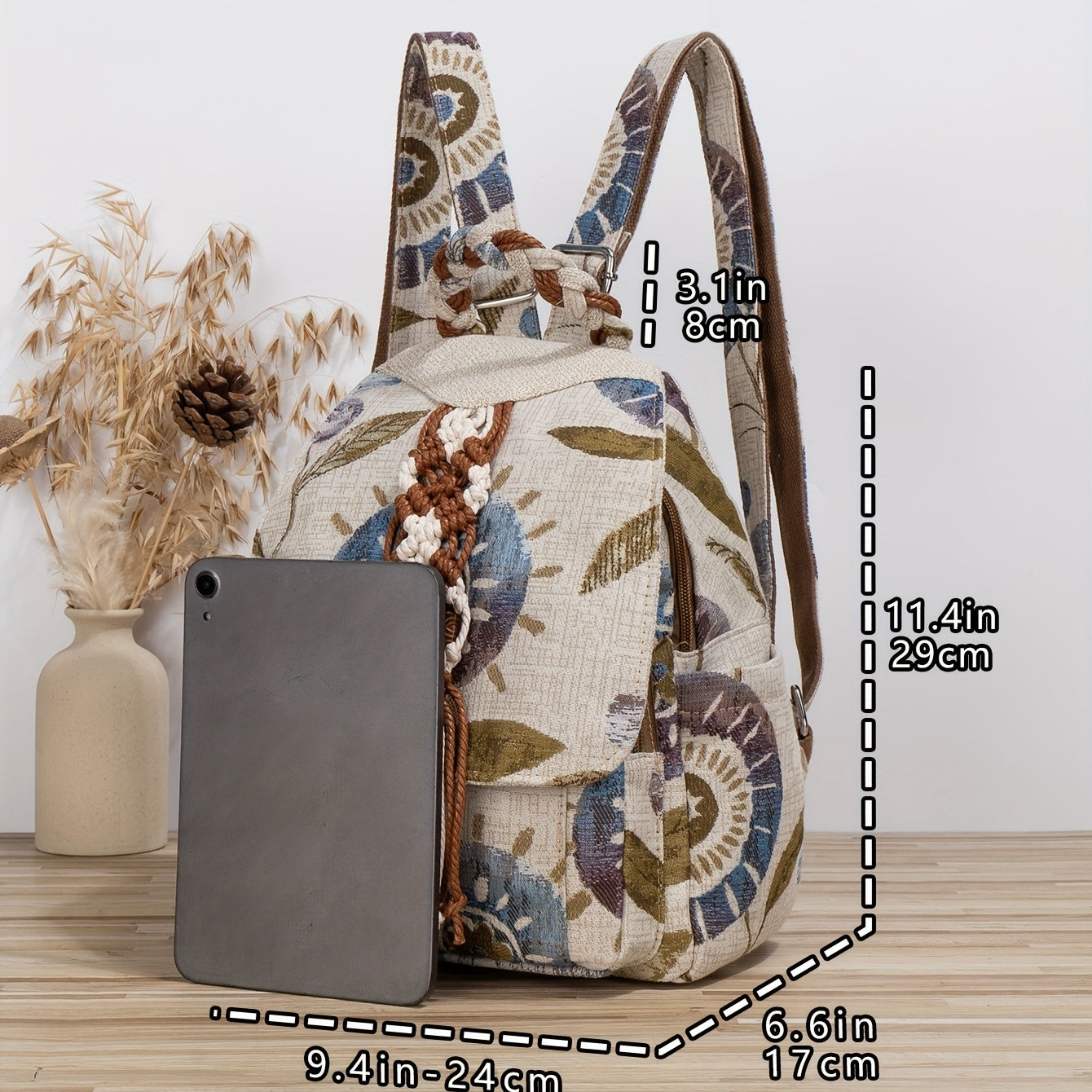 Ethnic Style Large Capacity Women's Casual Backpack