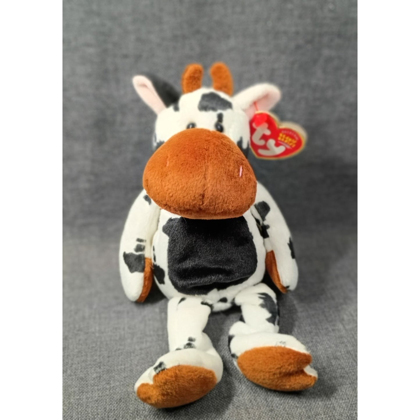 Ty Beanie Baby Tipsy The Cow 2000-2004 Collectible Plushie Toy with Hang Tag