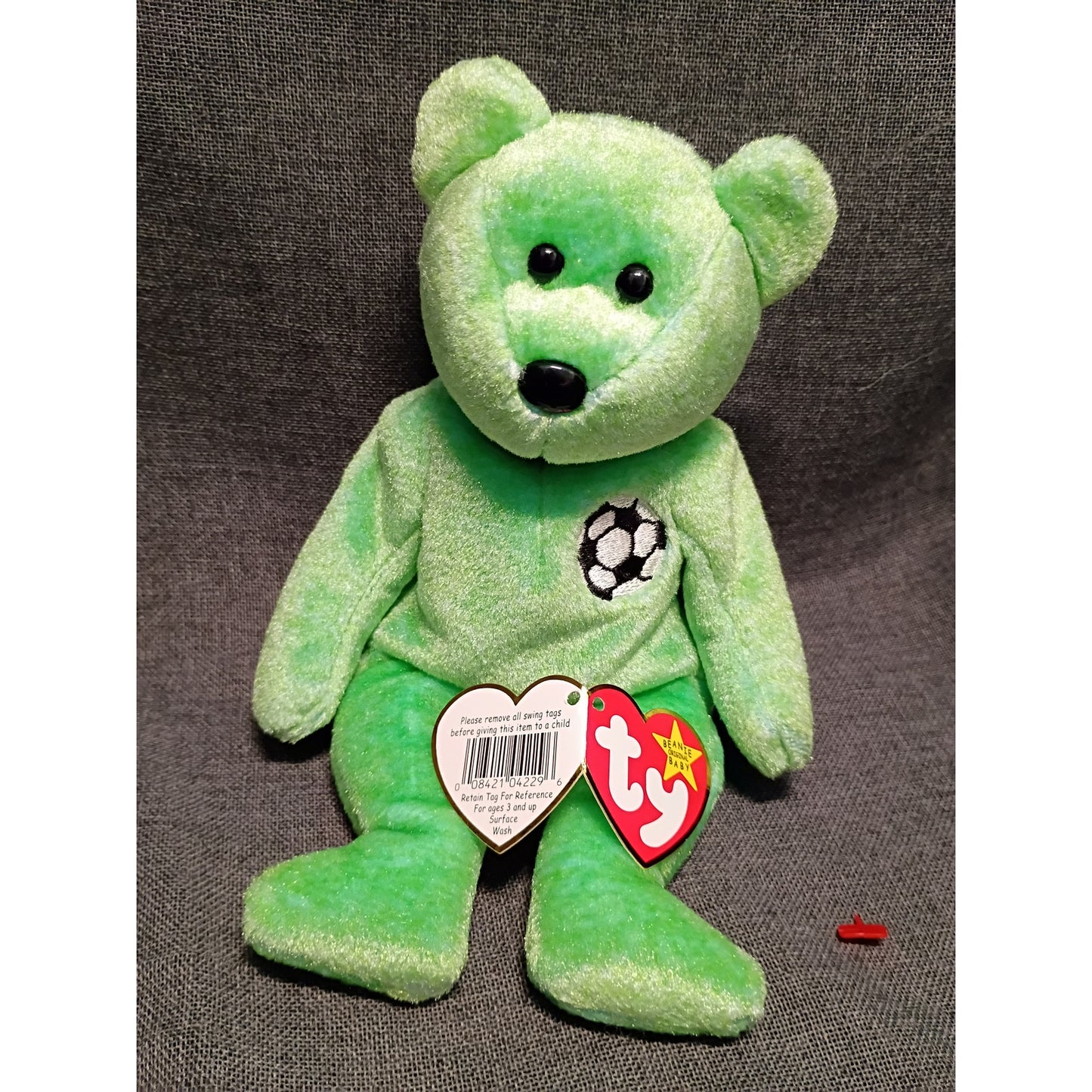 Ty Beanie Babies Kicks The Soccer Bear Plush Toy Stuffed Animal 1999