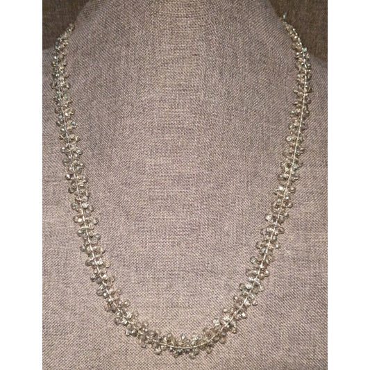 Ann Taylor Factory Silver Beaded Necklace
