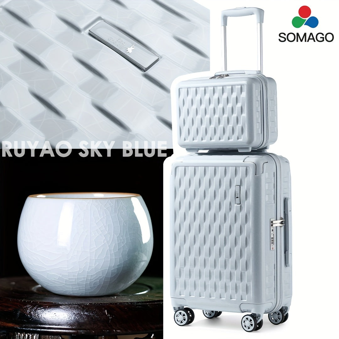 4-Piece Designer Luggage Set - Lightweight Durable Hardside Spinners, Secure TSA Lock and Smooth YKK Zippers for Travel