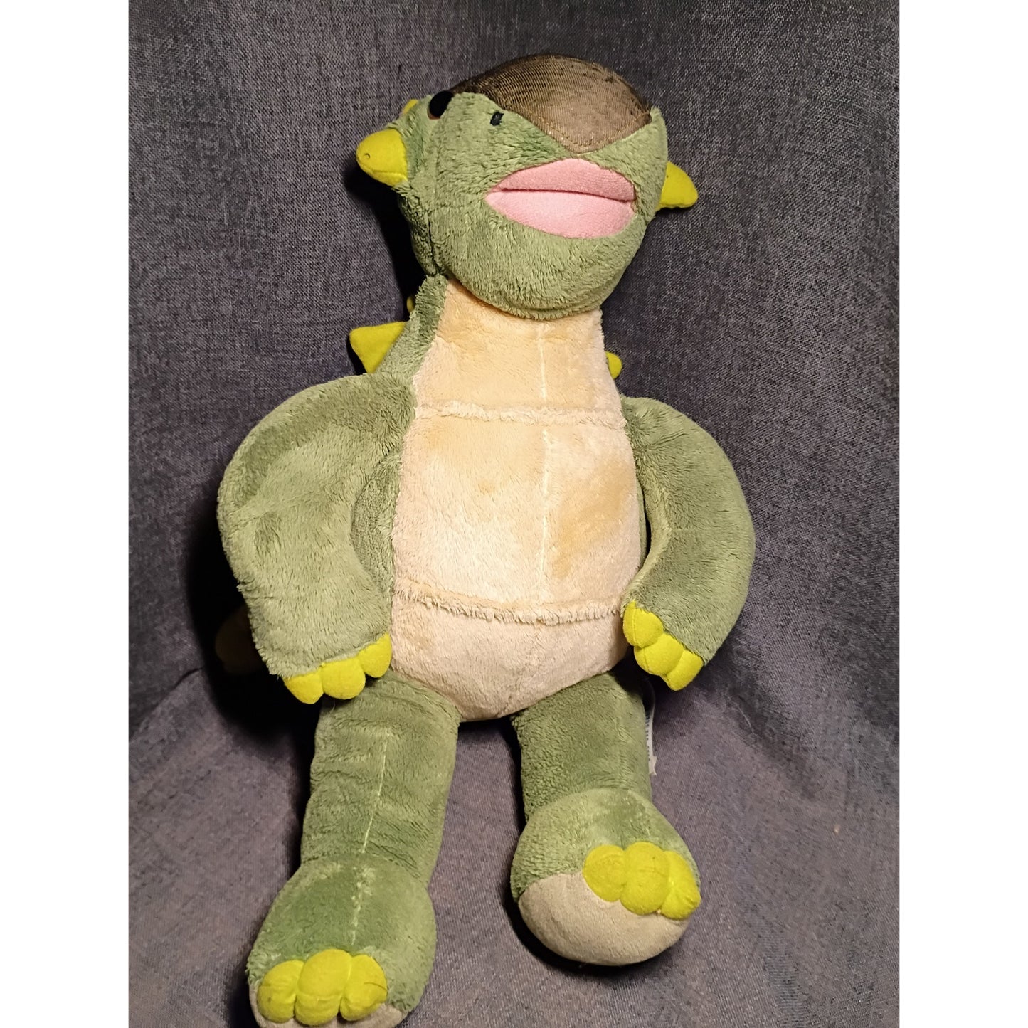 Build A Bear Green Dinosaur Ankylosaurus Plush Stuffed Animal 18"