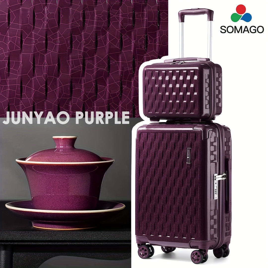 4-Piece Designer Luggage Set - Lightweight Durable Hardside Spinners, Secure TSA Lock and Smooth YKK Zippers for Travel