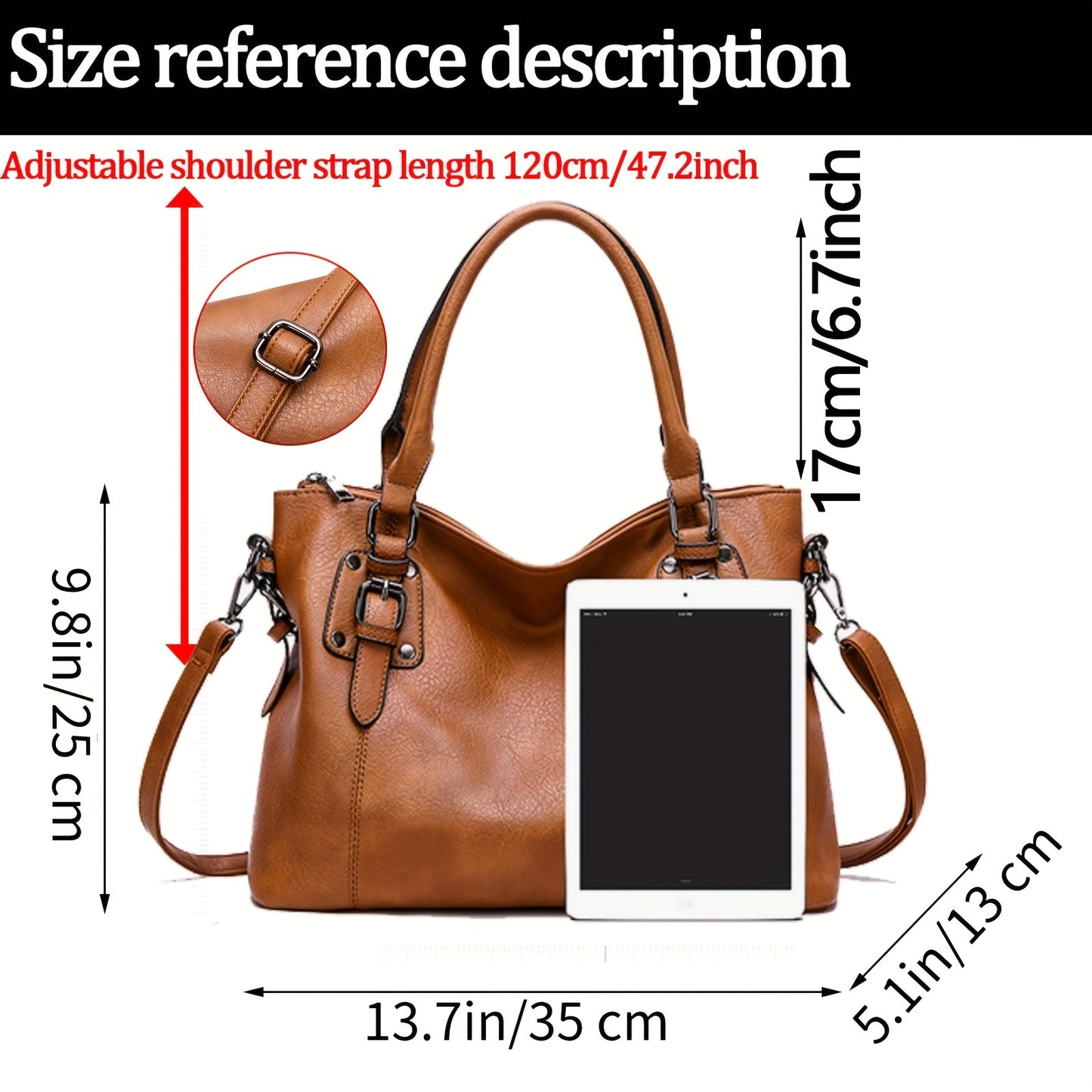 Women Handbags Tote Bag Soft Retro Designer Large Capacity Multi-pocket Casual Ladies Shoulder Bag Mother's Day Gift Adjustable Shoulder Strap Purse