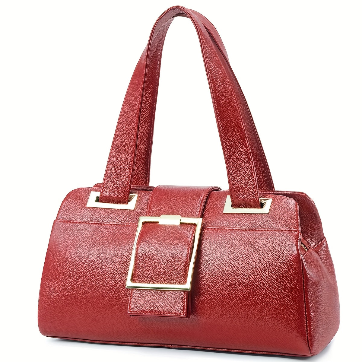[Luxury Leather Tote Bag] Luxury Designer Real Leather Tote Bag for Women | High Quality Purses, Shoulder Bags in Black, Beige, Blue, Red with Compartments, Zipper, Hardware Magnetic Buckle - Business Casual, Daily Commuting,