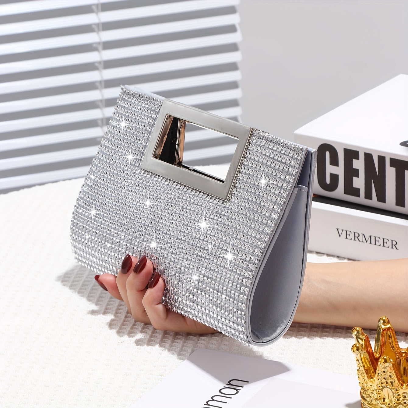 [Sparkling Rhinestone Handbag] Sparkling Rhinestone Sequin Handbag | Women's Shoulder & Crossbody Bag | Elegant High-End Design for Wedding, Party, Birthday, Nightclub & Banquet Gift | Designer Evening Purse