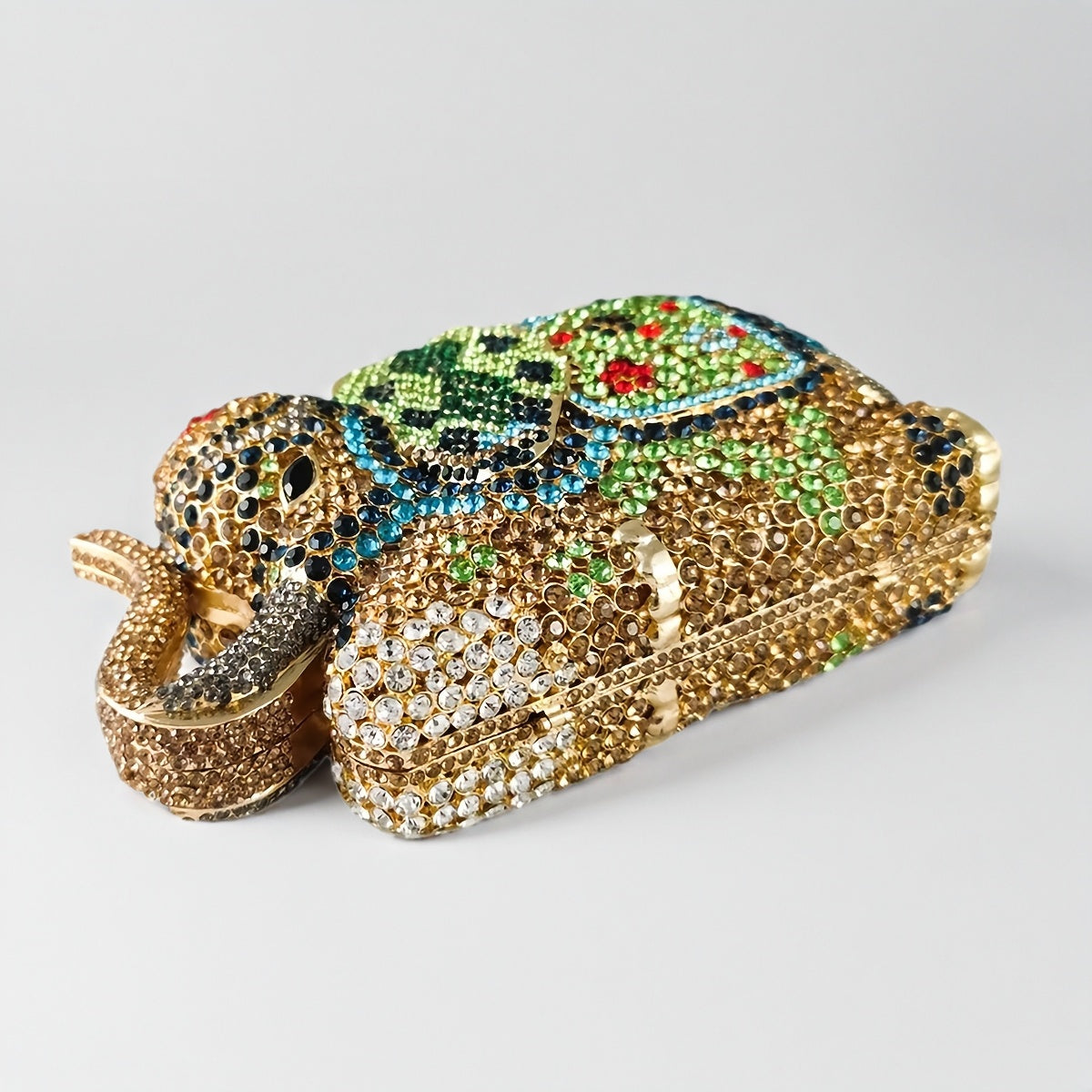 Women Luxury Elephant Clutch Bag Rhinestone Diamond Evening Bag Animal Purse Handbag For Cocktail Party Banquet