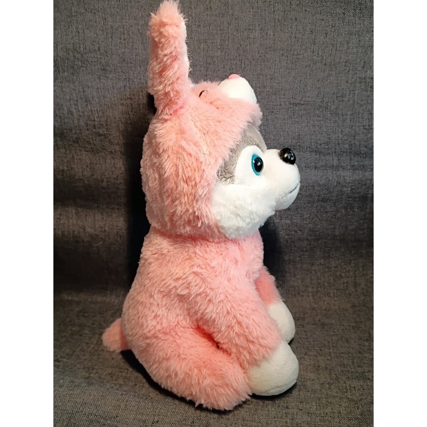 Baboli Husky wearing Pink Bunny Costume