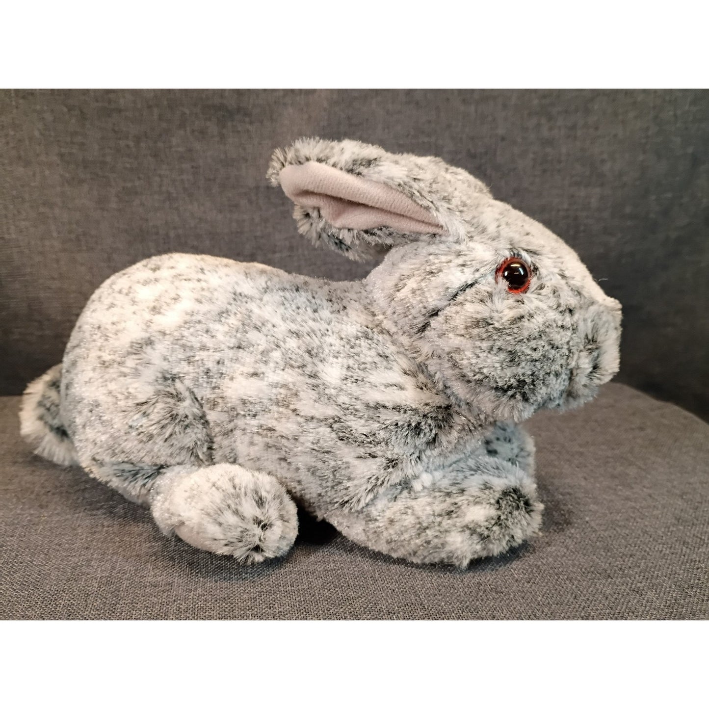 Bunny Plush Stuffed Animal Speckle Black 9.5" Fengtuo International