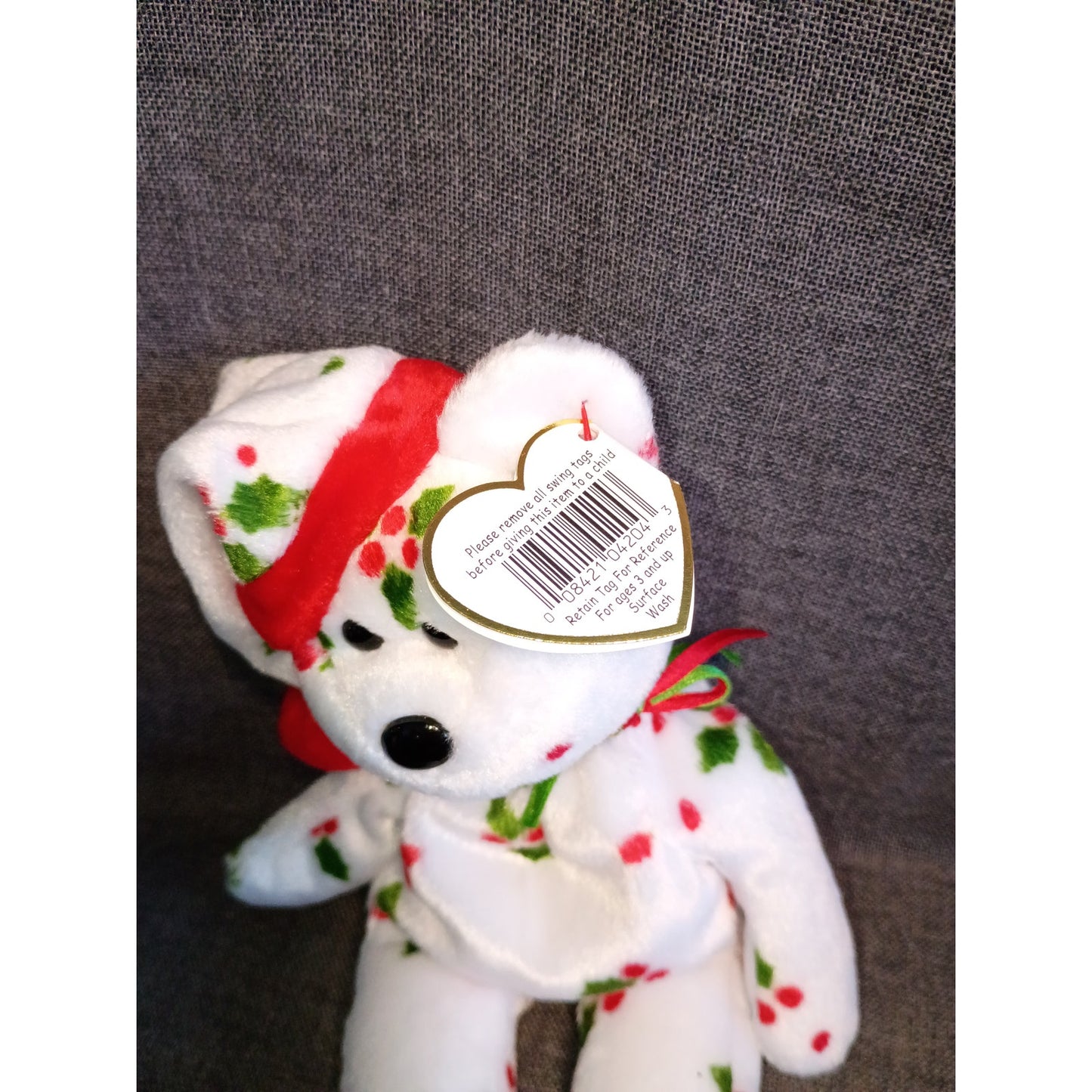 Mint Rare 1998 Holiday Teddy Ty Beanie Baby PE Pellets Tag Errors