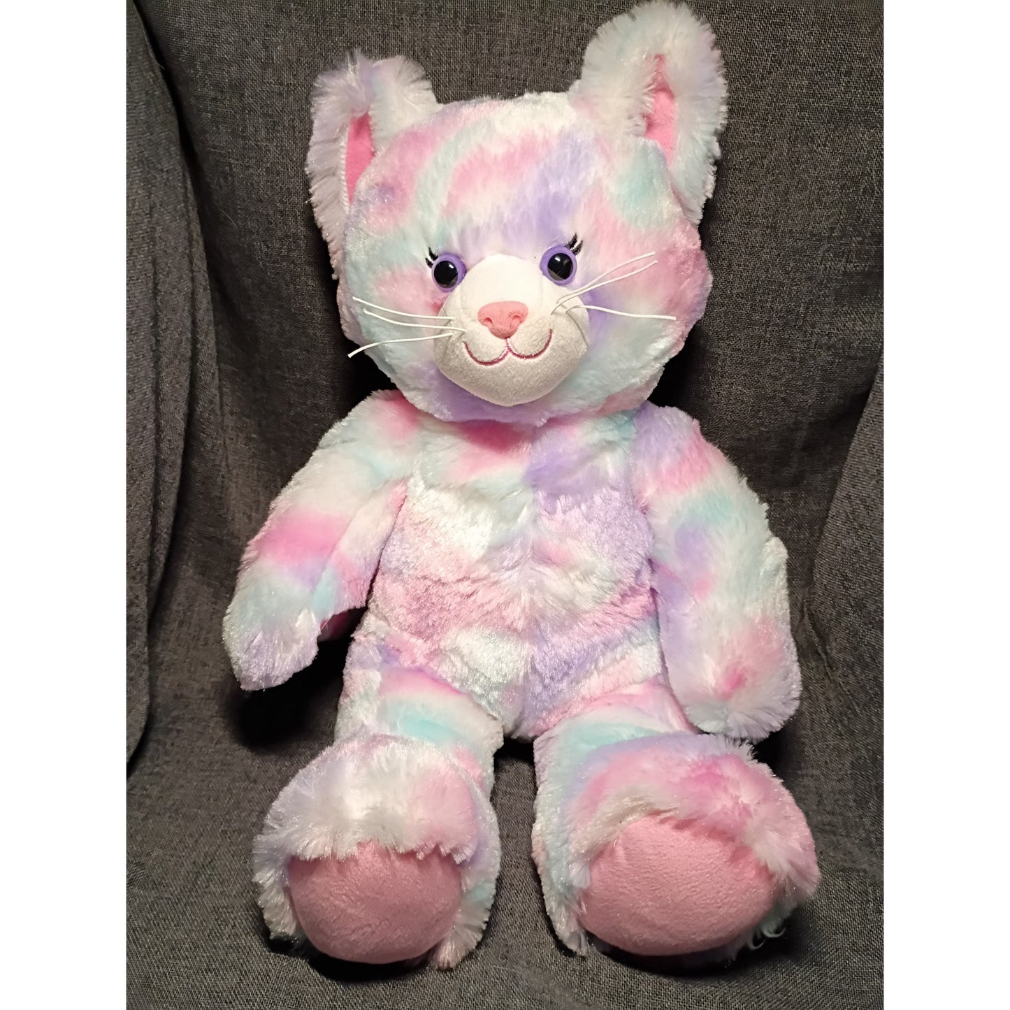 Build A Bear Workshop Teddy Pastel Swirl Kitty Cat Soft Plush Toy