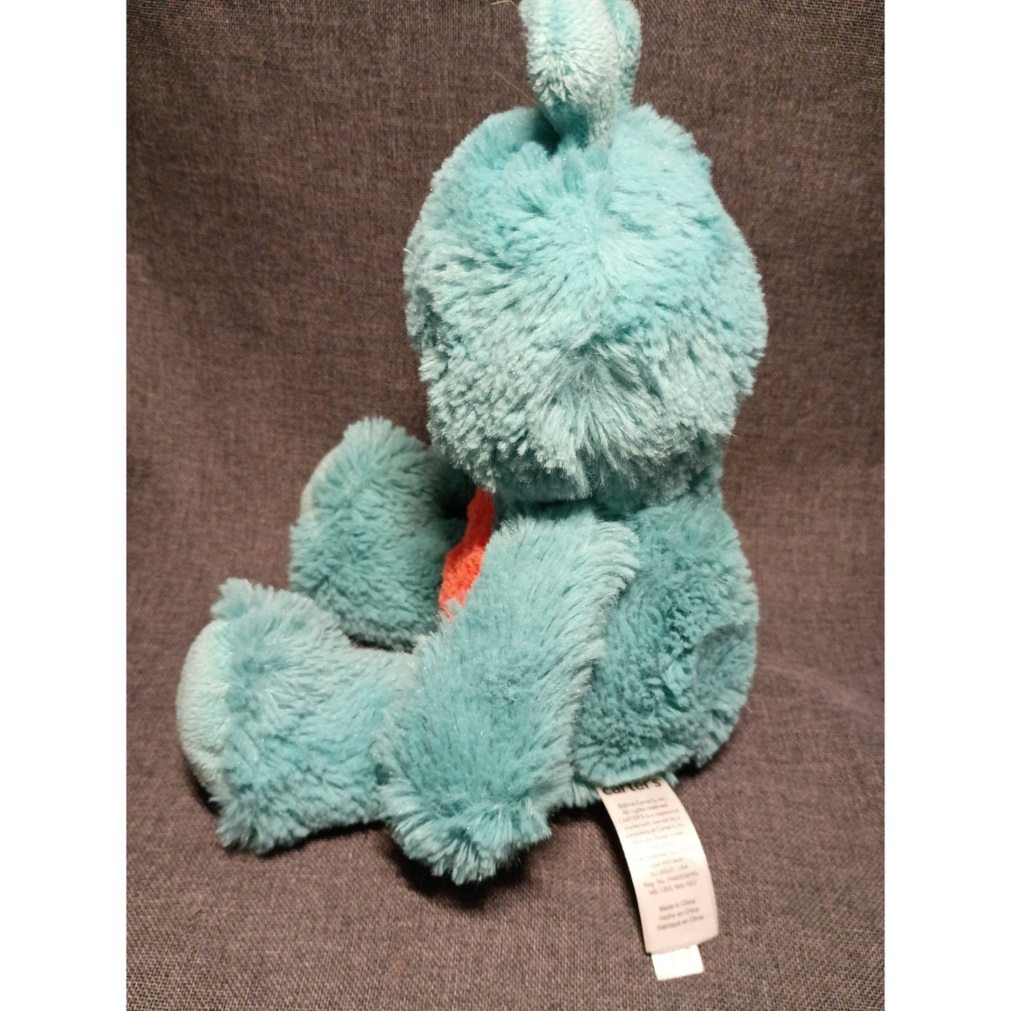 Carter's Plush Blue Monster Three Eyes Stuffed 9" Toy