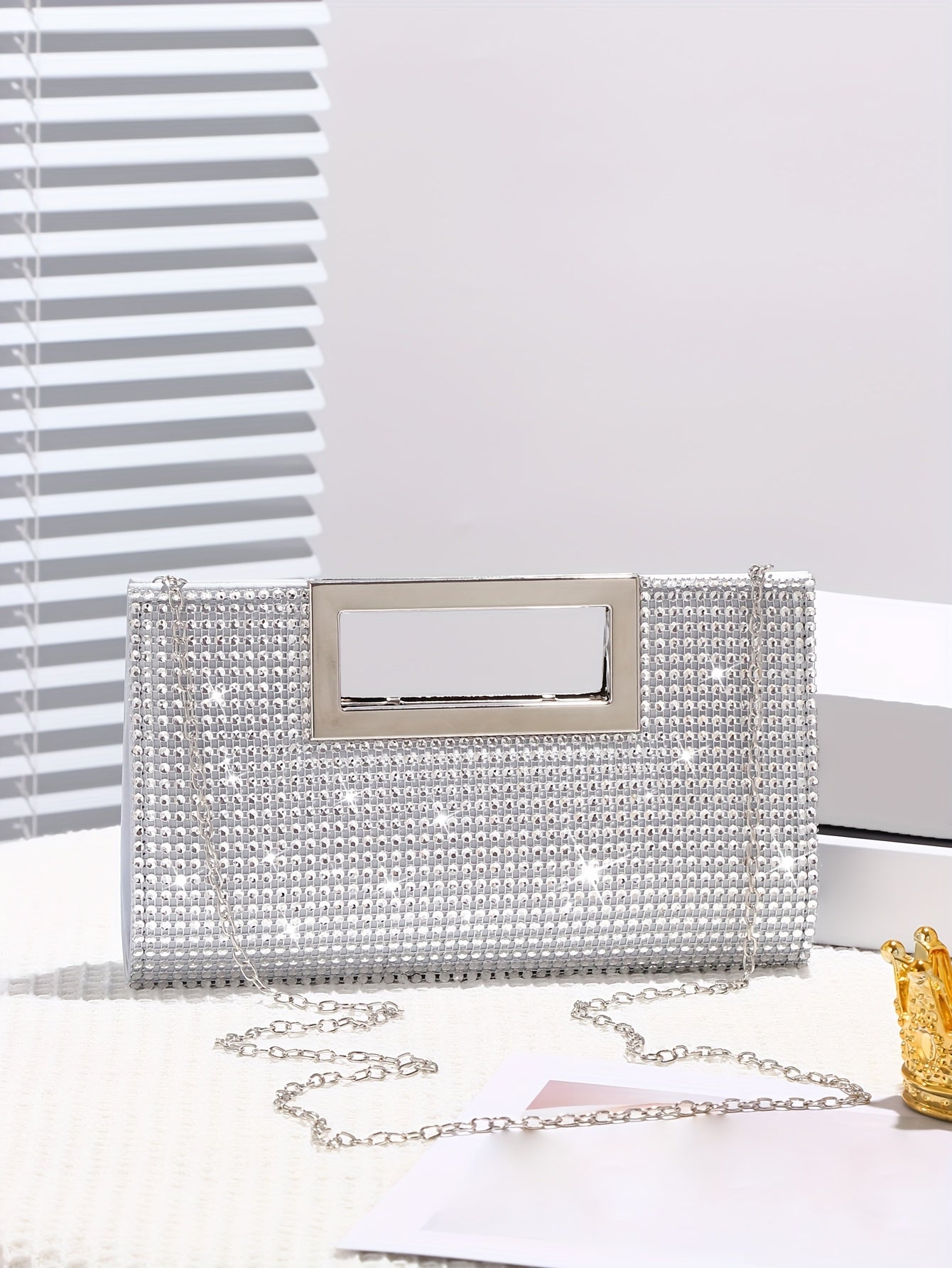 [Sparkling Rhinestone Handbag] Sparkling Rhinestone Sequin Handbag | Women's Shoulder & Crossbody Bag | Elegant High-End Design for Wedding, Party, Birthday, Nightclub & Banquet Gift | Designer Evening Purse