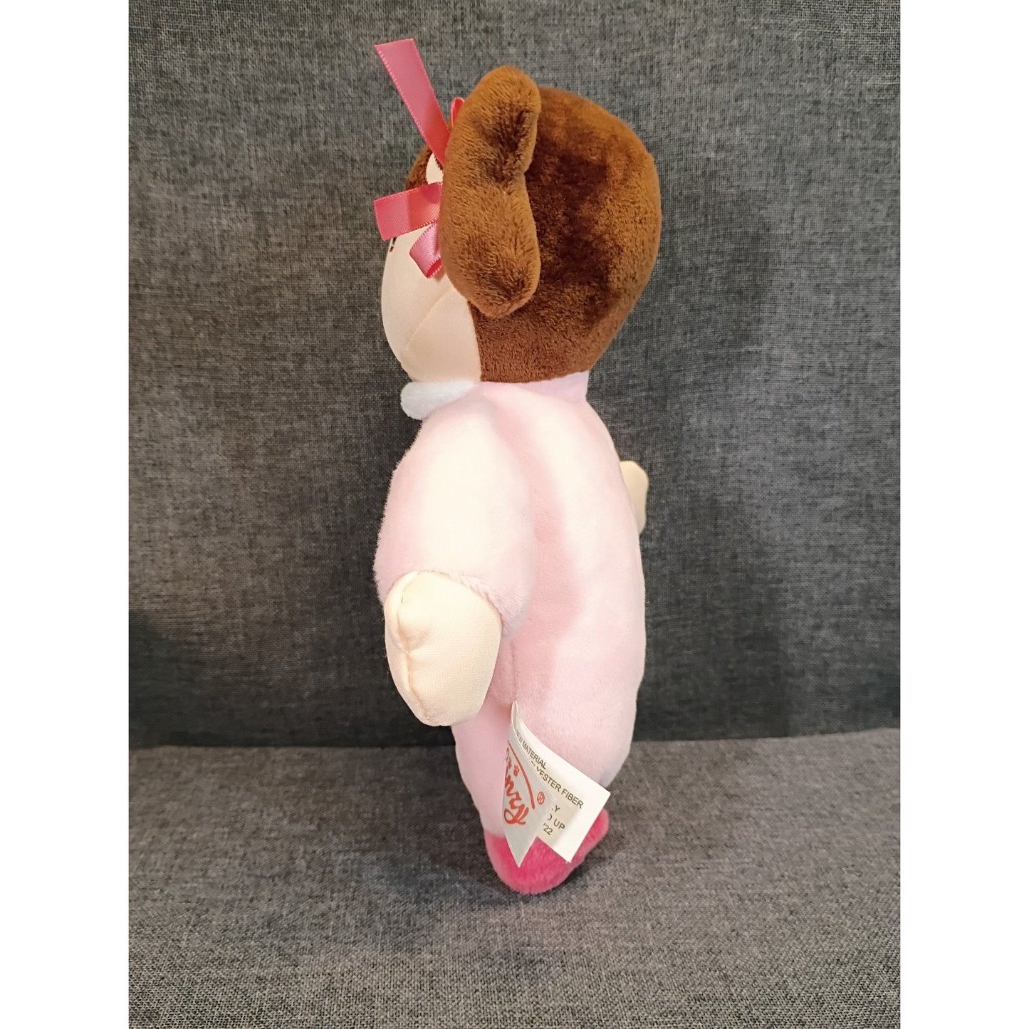 My First Doll Linzy 10" Plush Stuffed Toy Pink Outfit Embroidered Face Dark Hair