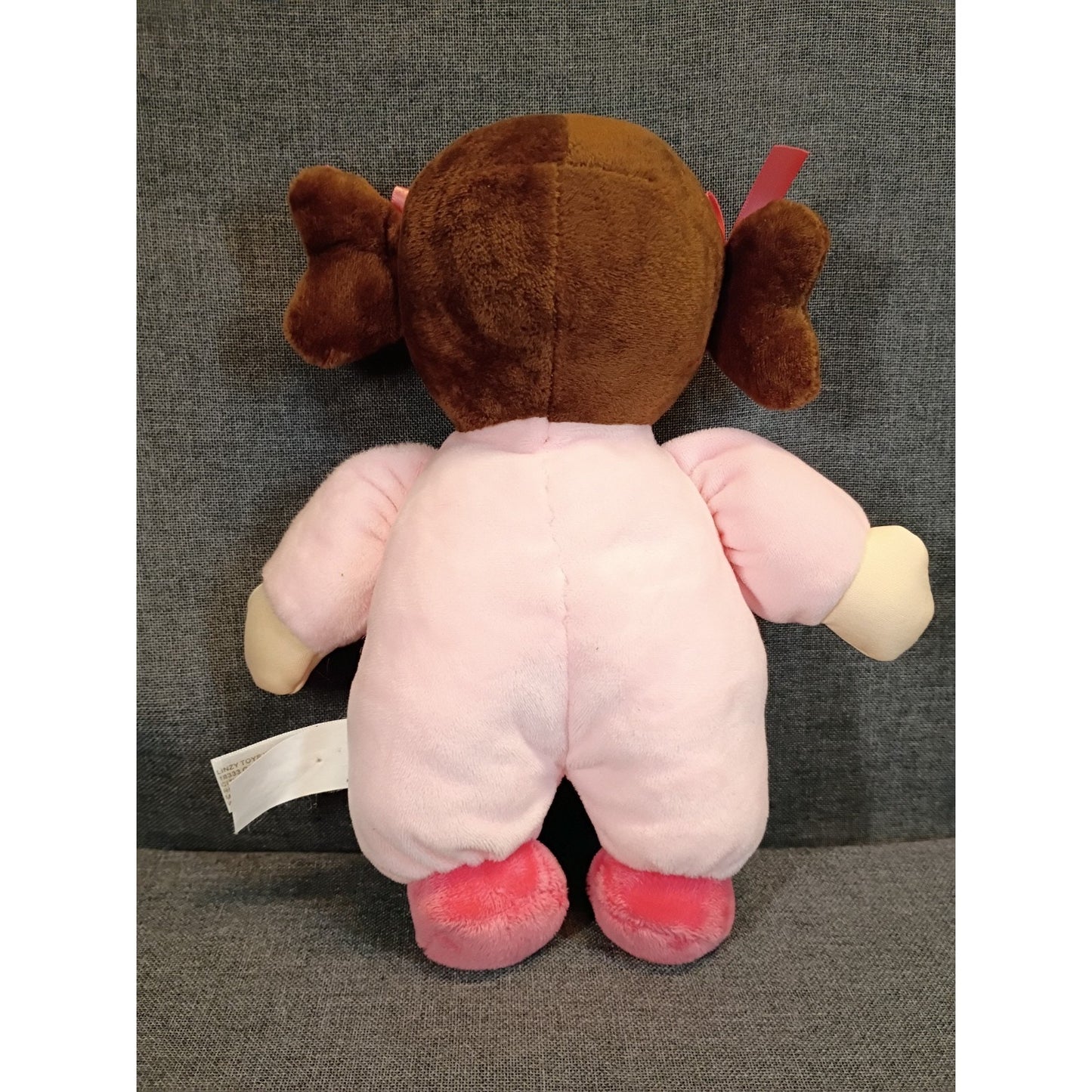 My First Doll Linzy 10" Plush Stuffed Toy Pink Outfit Embroidered Face Dark Hair