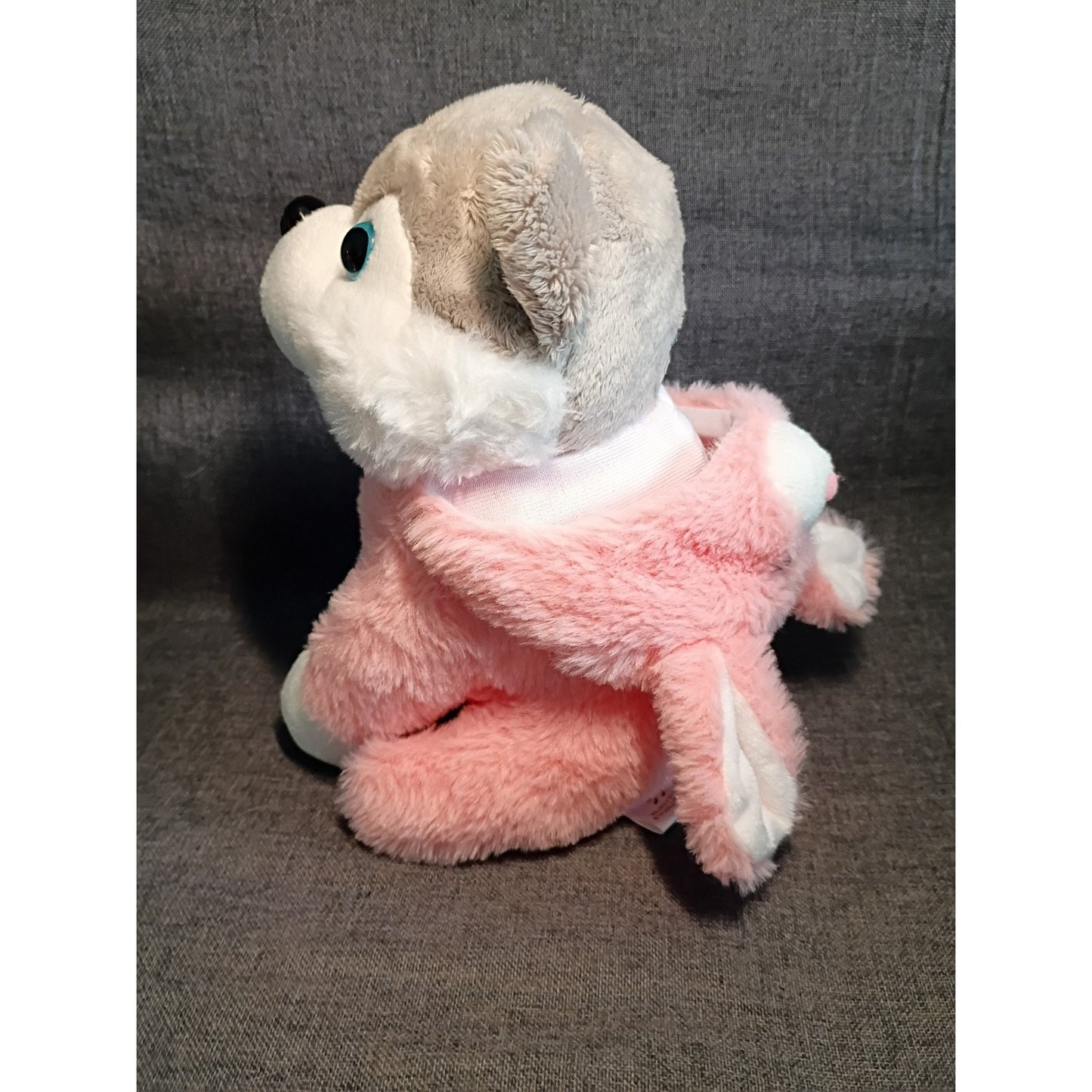 Baboli Husky wearing Pink Bunny Costume
