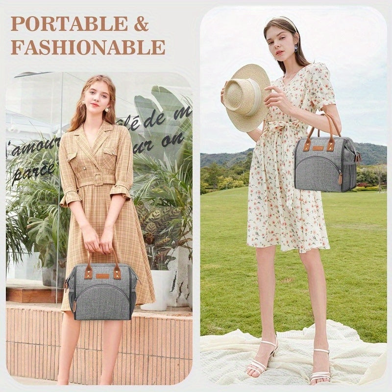 Insulated Lunch Bag for Women and Men-Reusable 2.64gal Lunch Box for Women - Leakproof Tote Cooler Bag for Adults Work, Beach, Travel, Picnic (Non-Food Contact)