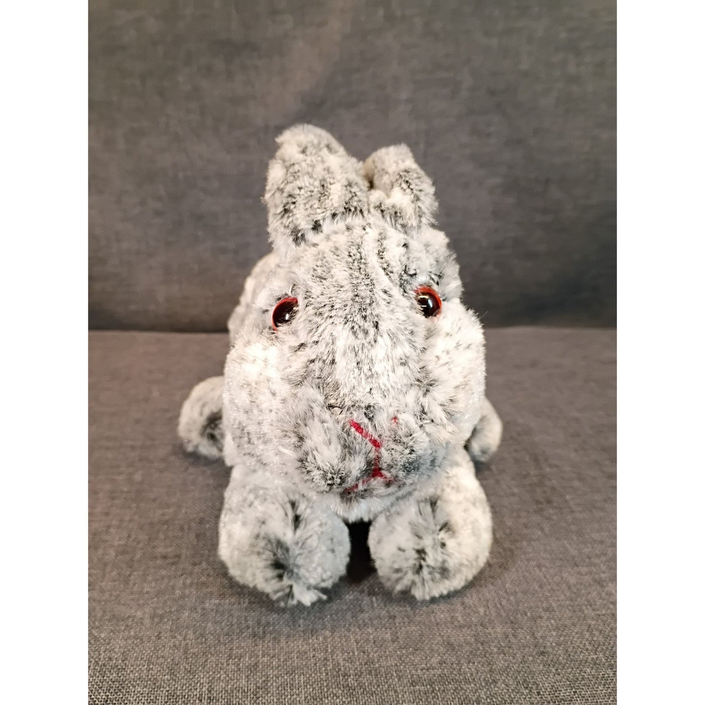 Bunny Plush Stuffed Animal Speckle Black 9.5" Fengtuo International