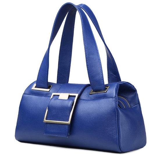 [Luxury Leather Tote Bag] Luxury Designer Real Leather Tote Bag for Women | High Quality Purses, Shoulder Bags in Black, Beige, Blue, Red with Compartments, Zipper, Hardware Magnetic Buckle - Business Casual, Daily Commuting,