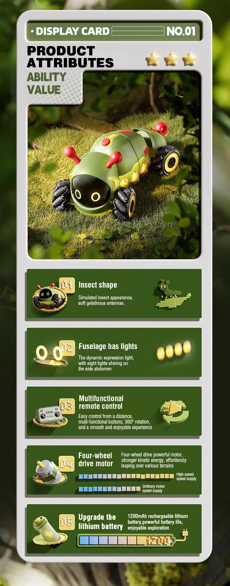 RC insect Car Climbing Stunt Spray Electric Cars robot  Radio remote control model RC Drift RacingToys for children boys Girls