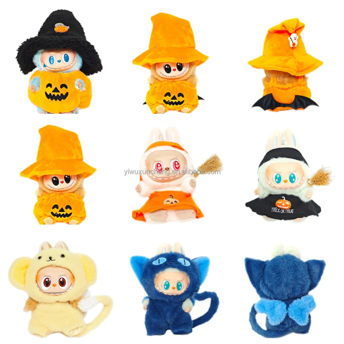 In Stock High-Quality Exclusive Designer Outfit for Labubu - GG Sweater and Overall Set for 17cm Plush Doll | Fast Ship