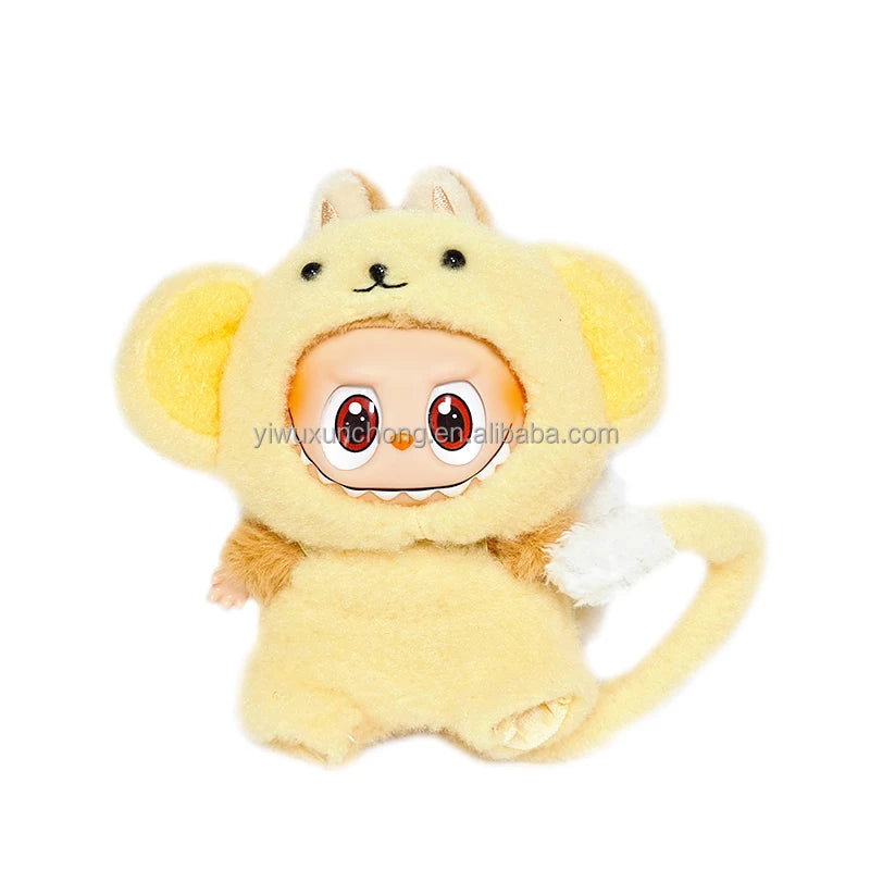 In Stock High-Quality Exclusive Designer Outfit for Labubu - GG Sweater and Overall Set for 17cm Plush Doll | Fast Ship