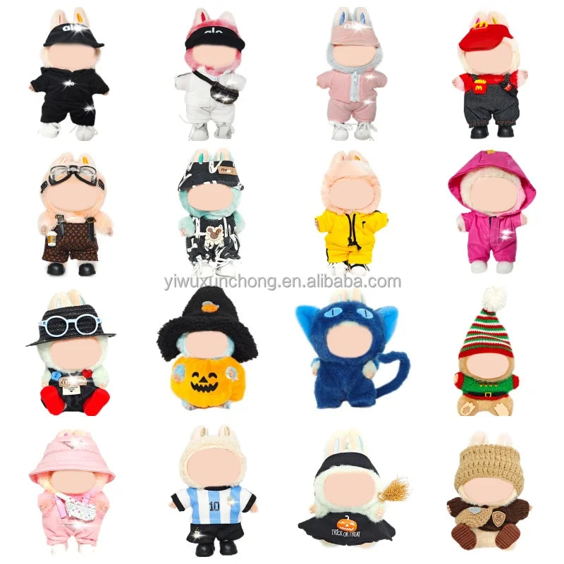 In Stock Christmas Clothes for Labubu Jackets Doctors Nurses Outfits Toy Jerseys Sweaters Halloween Gifts I Fast Delivery