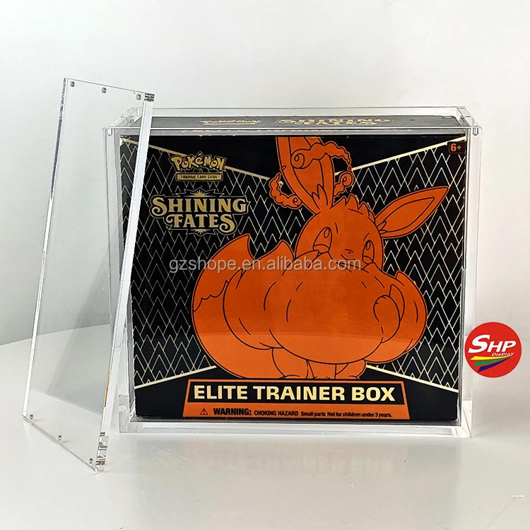 SHP Custom Acrylic Protective Case for TCG GO Poke Center Elite Trainer Box ETB Magnet Display Case