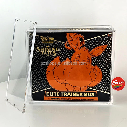 SHP Custom Acrylic Protective Case for TCG GO Poke Center Elite Trainer Box ETB Magnet Display Case