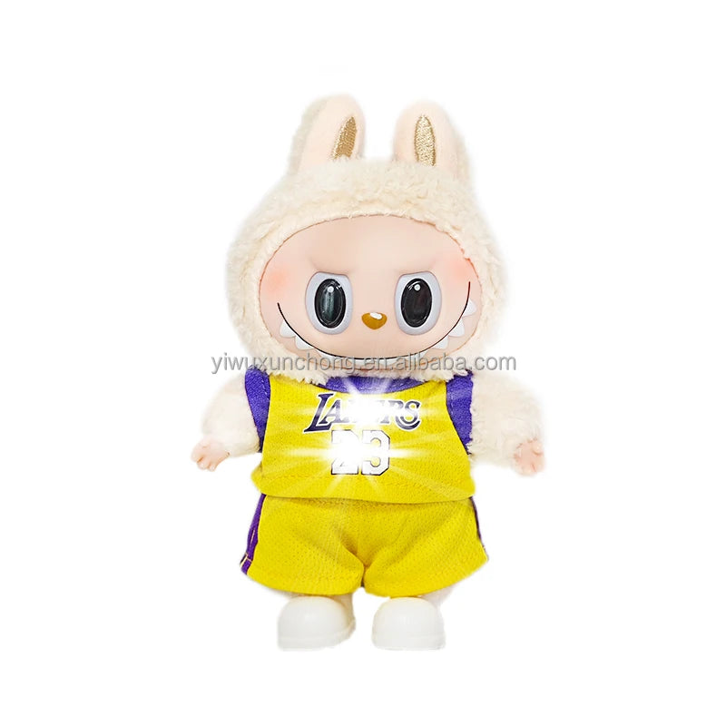 In Stock High-Quality Exclusive Designer Outfit for Labubu - GG Sweater and Overall Set for 17cm Plush Doll | Fast Ship