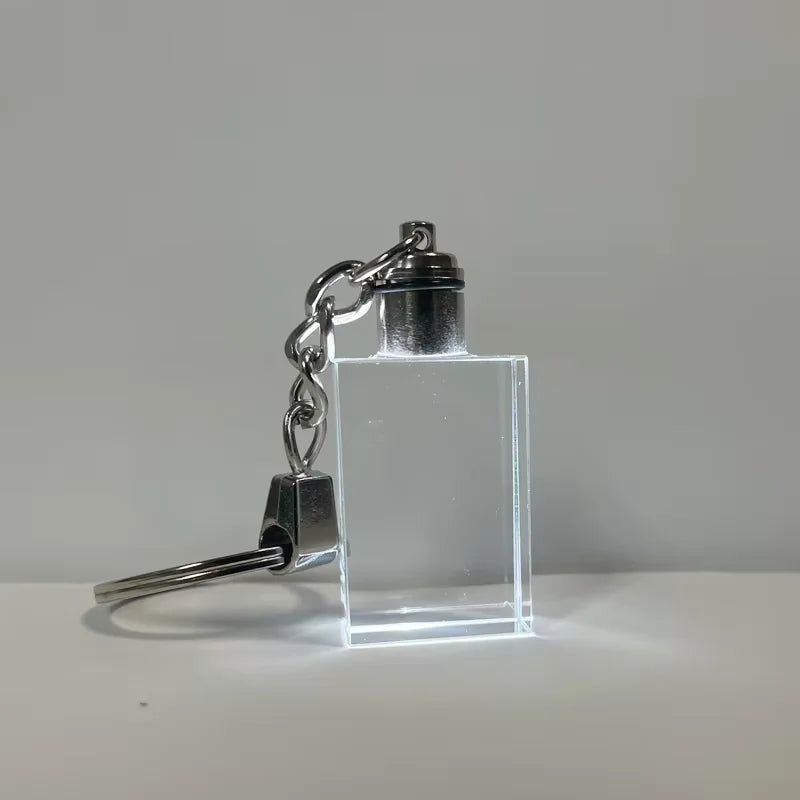 Customized Keychain Lip Gloss Mock-up KeyRing Led Acrylic Mini Keychain Chips Crystal Keyholder Funny Key Ring